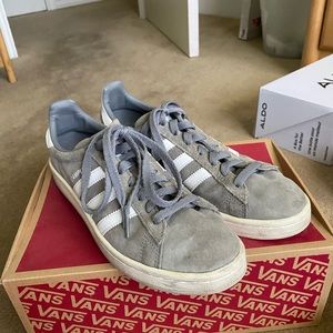 Adidas gray suede campus sneakers
